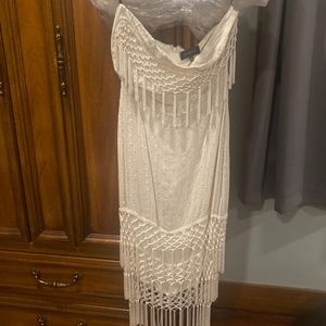 White/Cream Strapless Dress